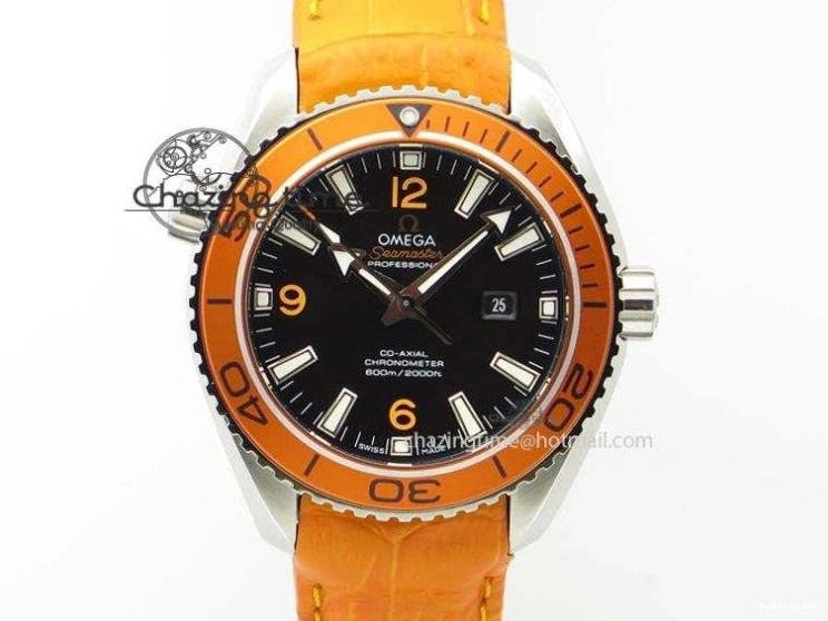 0204 Planet Ocean 43.5mm SS VSF 1:1 Best Edition Brown Bezel Sand Dial on Sand Rubber Strap A8900 Super Clone Neat 7710